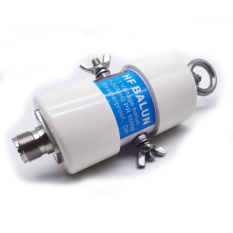 Durable 1:1 HF Balun Waterproof for 160m - 6m Band (1.8 - 50MHz) 500W for Shortwave Antenna Balun Short Wave