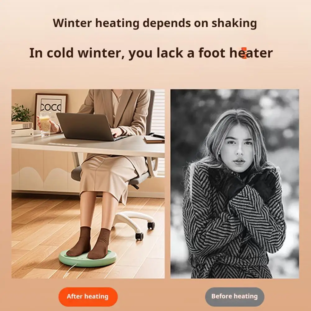 Foot Massager Quick Heating Foot Massager Intelligent Power-off Warmer with Vibration Massage Fast Heating for Relaxation