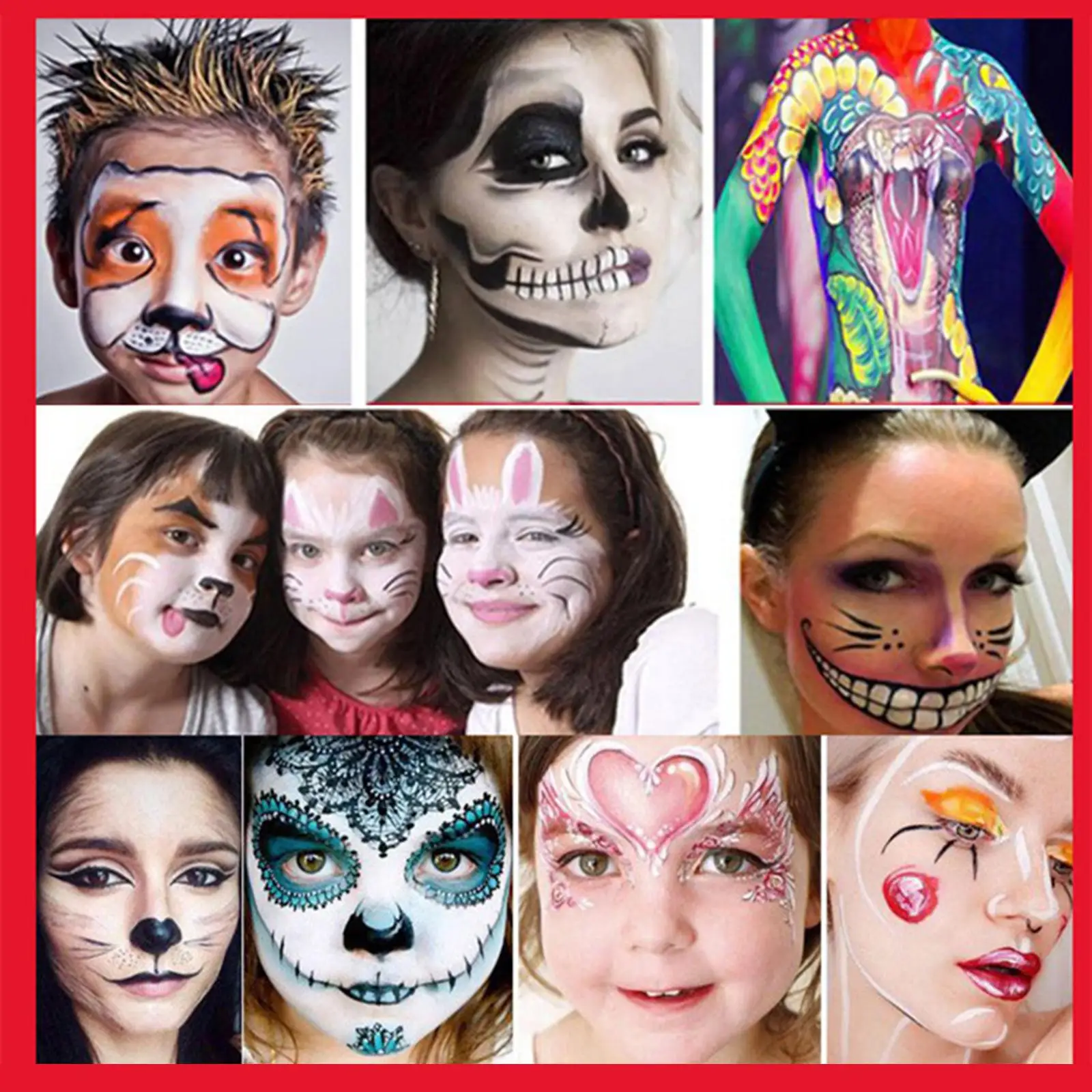 

Body Painting Paint, 26 colors Professional with Brush for Show Cosplay Stage Makeup