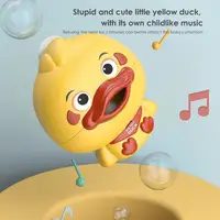 Bubble duck Baby Bath Toy Battery Operated Bath Bubbles with soft music for kids creative Bath bubble Machine birthday gifts 2