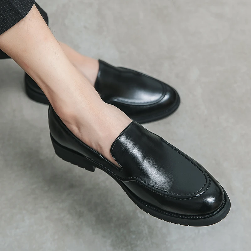 

Luxury Loafers Men's Casual Shoes Wedding Formal Shoes Plus Size 38-46 Oxford Shoes Increase High Loafers Soft Driving Shoes