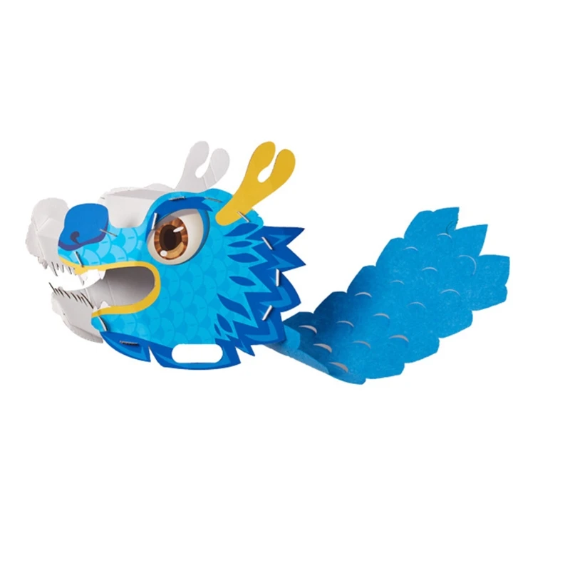 thumbnail image 2 of 12-Pack Chinese Paper Dragon Decorations - DIY Dragon Garland For New Year Parties 2 of 13