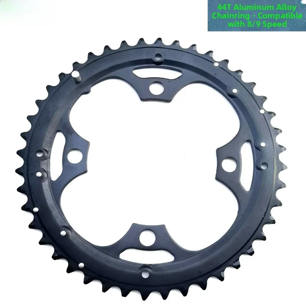 /44T /블랙 /알루미늄 합금 체인링 8 9 자전거용 104mm Hollowtech 크랭크셋 교체용 자전거 스프로킷 사이클링 부품