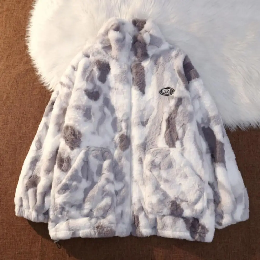 

Women Winter Coat Winter Coat with Plush Lining Stand Collar Zipper Closure Windproof Cold Resistant Lady Jacket Women Outerwear