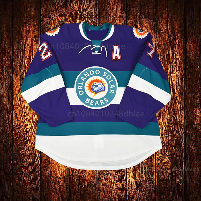 Vintage Orlando Solar Bears # Eric Faille Embroidery Stitched Hockey Jersey Youth Kids Adult Any Size And name Jersey