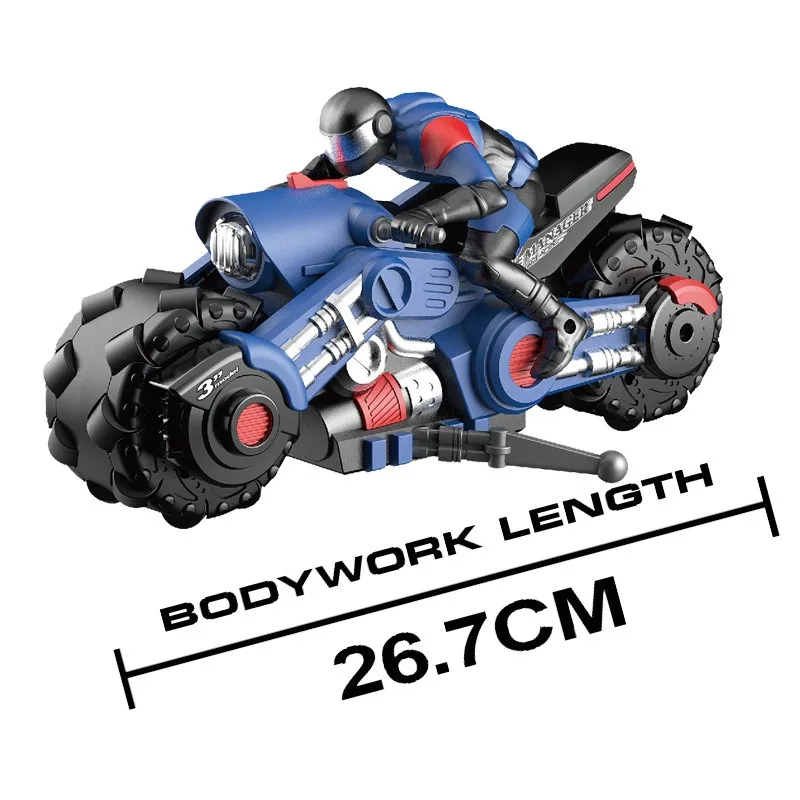 RC Motorcycle Stunt Drift Remote Control Motorbike High Speed 360° Rotation With LED Light Electronic Rechargeable Off-Road Car 4