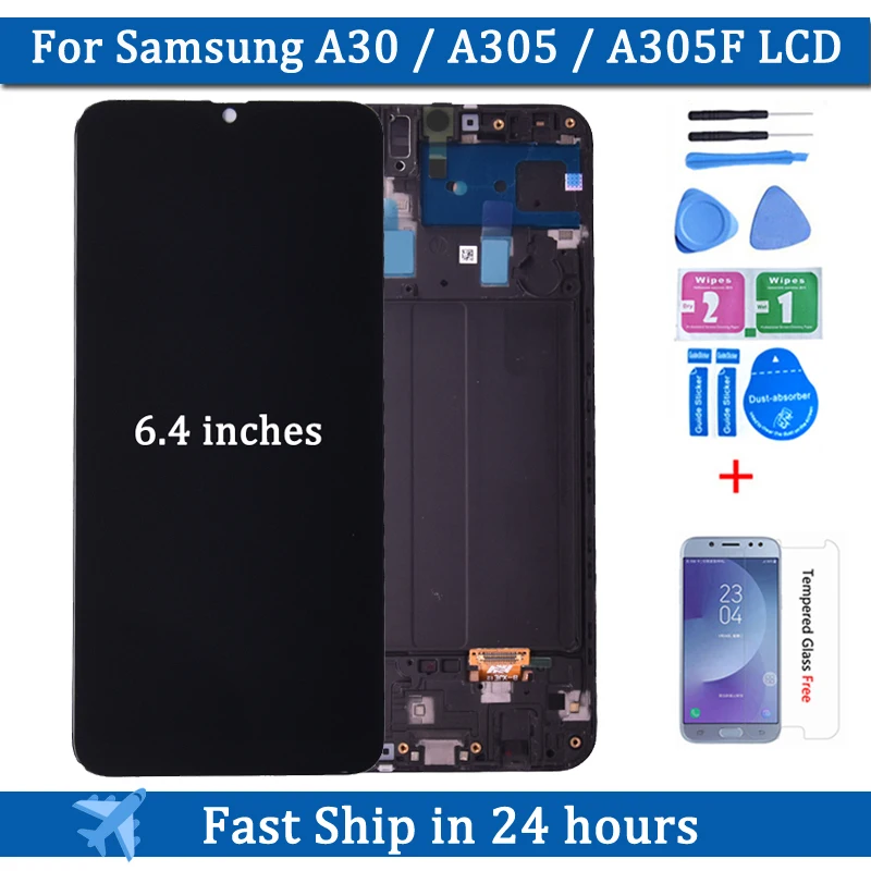 

6.4'' Display for Samsung galaxy A30 A30 A305/DS A305F A305FD A305A LCD Touch Screen Digitizer Assembly