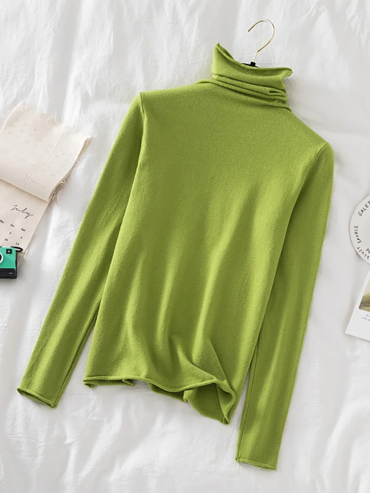 Turtleneck Women Sweaters 2025 Autumn Winter Sweater Knitted Pullover Long Sleeve Woman Sweaters Tops Soft Jumper Pull Femme 6