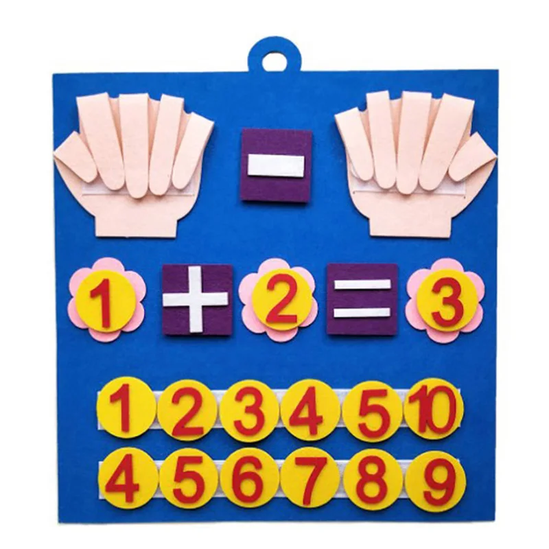 Montessori-Inspired Felt Finger Numbers for Early Learning and Cognitive Development