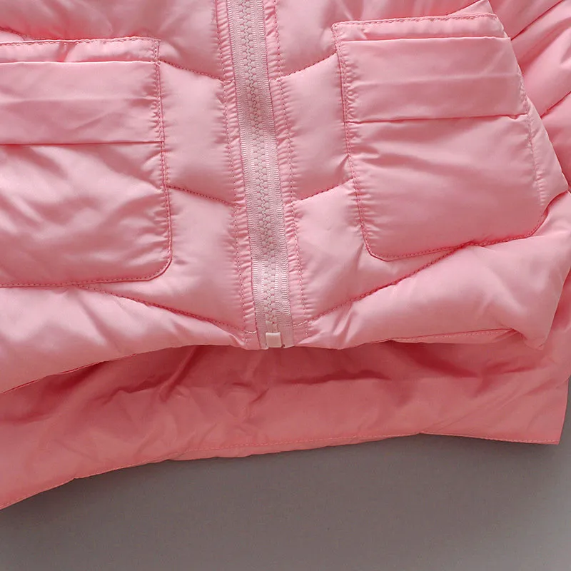 Children's Overalls 0 To 3Y Winter Baby Down Jacket Windproof Hooded Kids Cotton Padded Fashion Costume Warm Girls Clothes