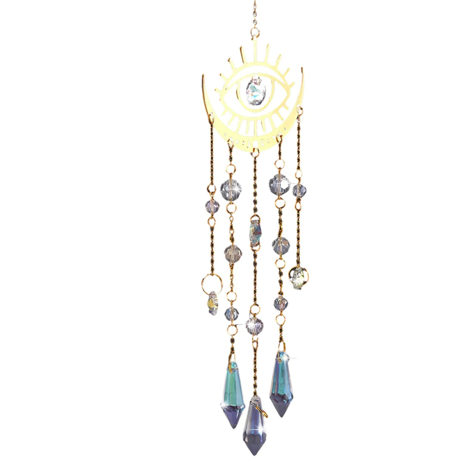 

Hanging Ornament Sun Catcher 17.72 Inch 45 Cm Artificial Crystal Brilliant Display Exquisite Hand-assembled Metal