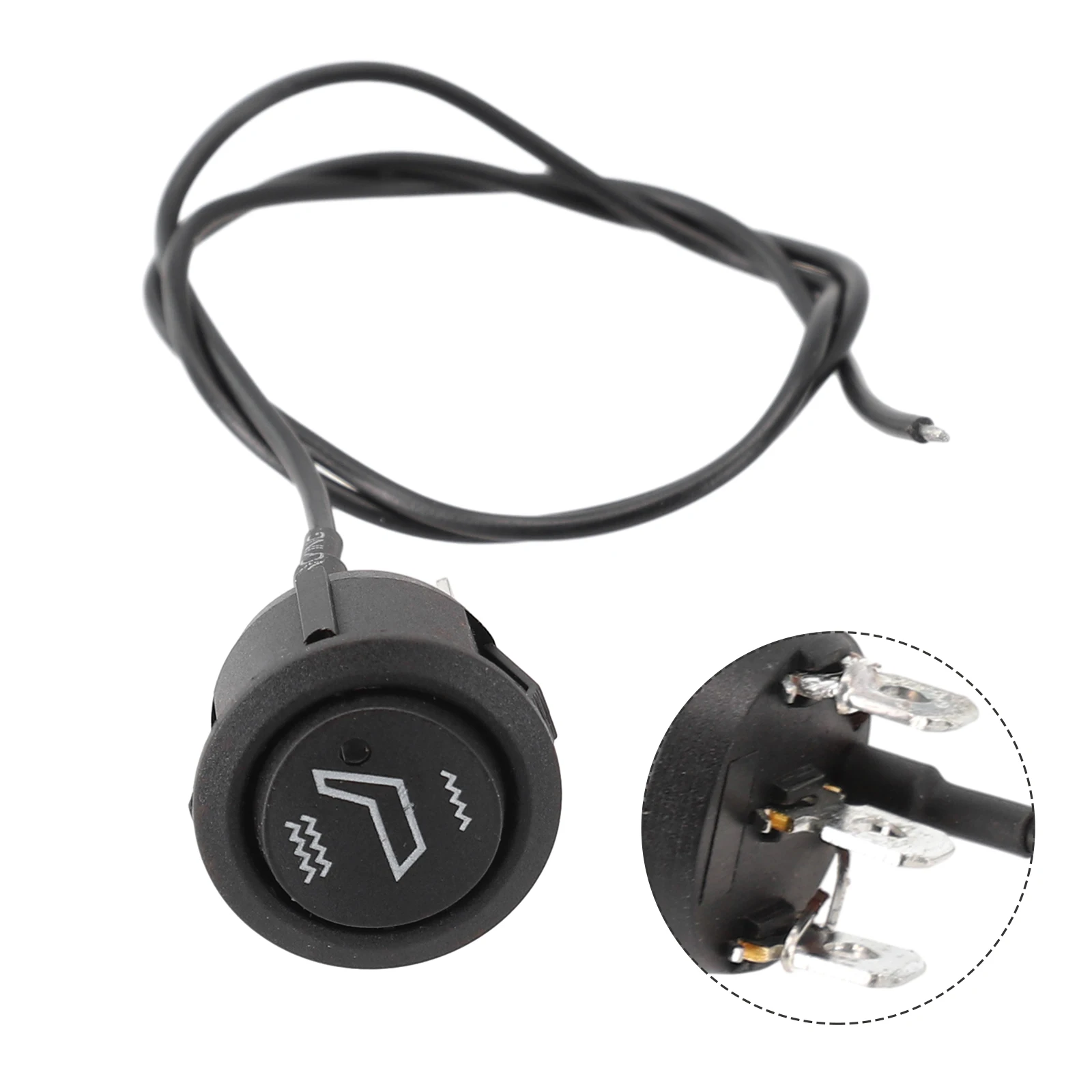 

Plastic & Metal Seats Switch 12V Car Auto Seats Control Heater Switch Rocker Hi/Low Off Round Heated Motorcycles