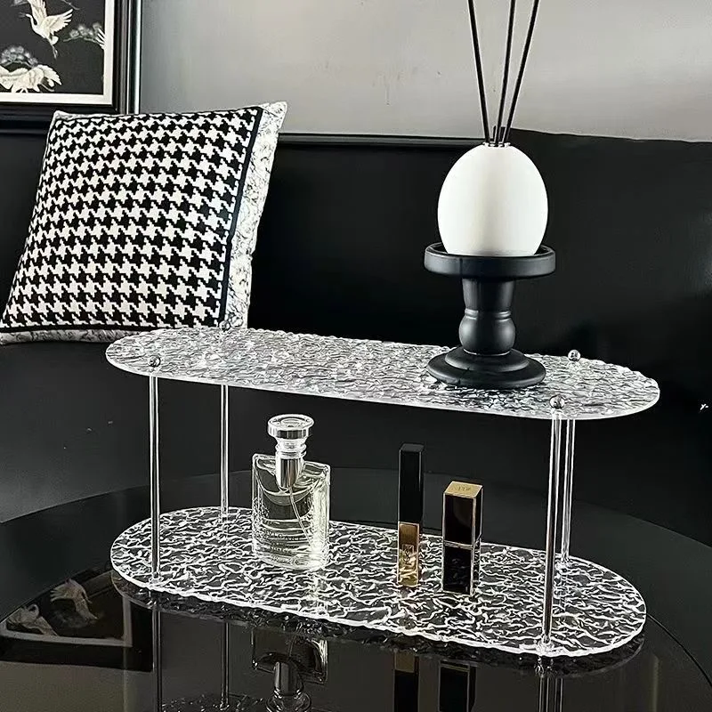 3-Tier Cups Storage Rack Creative Counter Organizer Premium Acrylic Tableware Display Shelf for Home Organizers and Decorate 6
