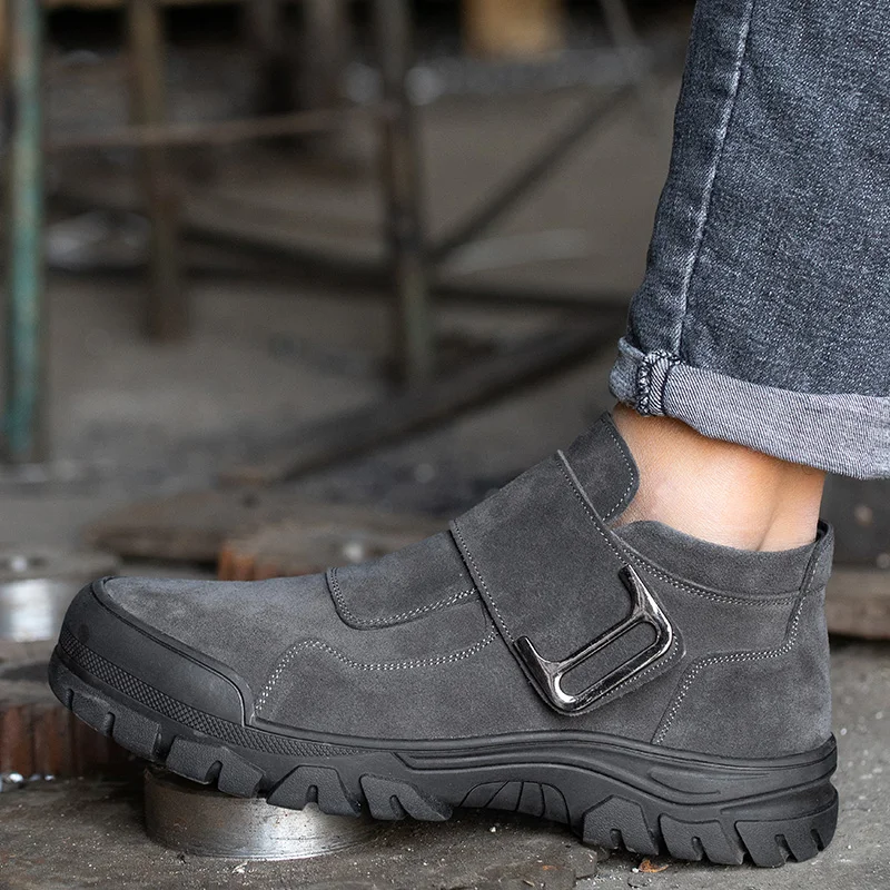 남성 작업 안전 신발 Anti-Smashing Steel Toe 펑크 방지 부츠 불멸의 작업 신발 남성용 건설 작업 신발