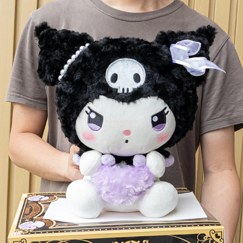 

New Sanrio Soft Plush Doll Kuromi Surprise Gift Series Black And Purple Sitting Posture Room Decoration Toy Children Kawaii Gift