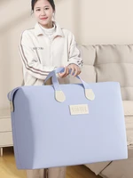 Oversized duffel bag Foldable moving doggy bag Handbag Clothing quilt storage bag College dormitory essentials Blue 1