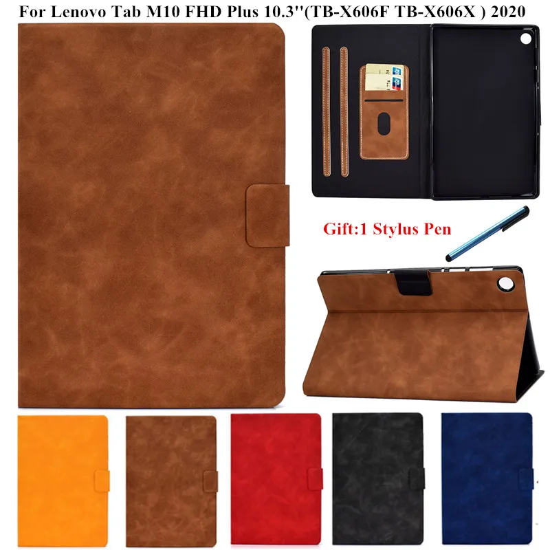 Per Il Caso Di Lenovo Tab M10 Fhd Plus 10.3 Tb-X606X Tb-X606F Dell'Unità Di Elaborazione Astuta Di Cuoio Tablet Cover Per Lenovo Tab M10 Fhd Più Il Ca