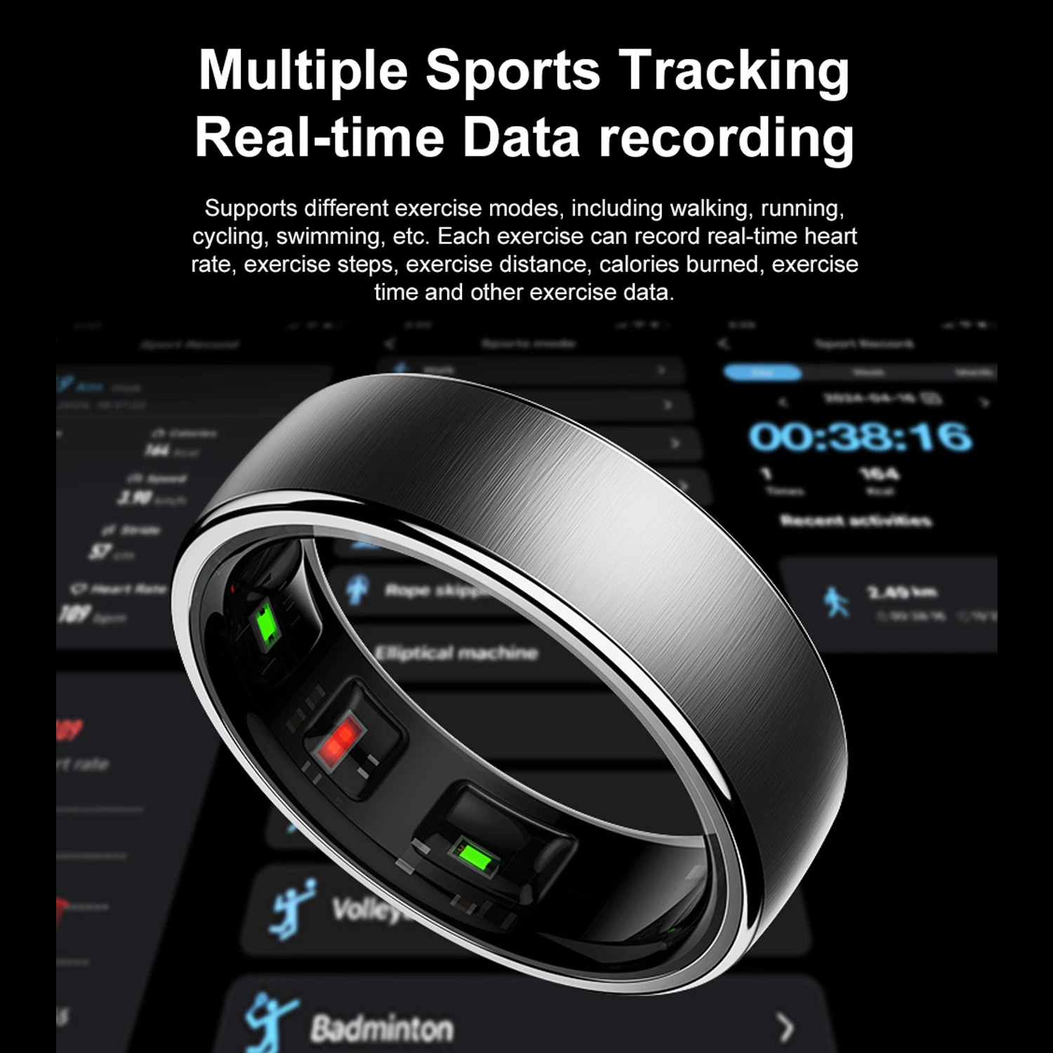Uhoofit R10 Smart Ring with Charging Dock 3