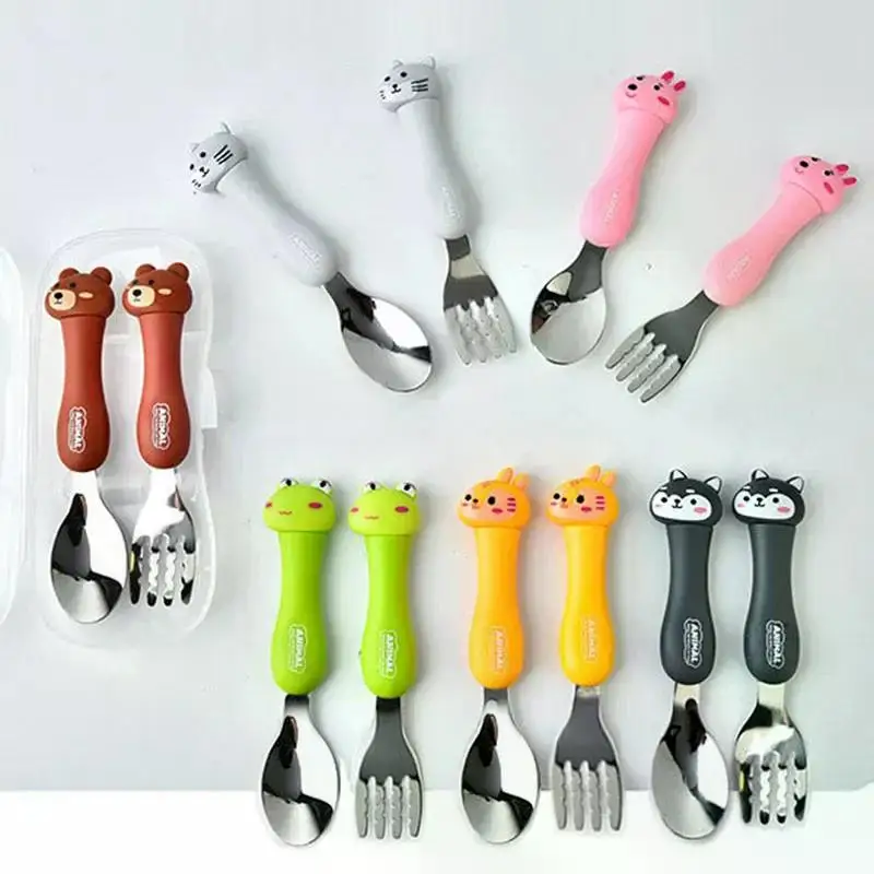 Tableware Cartoon Kids Spoon Fork Set Dessert Spoon for Children