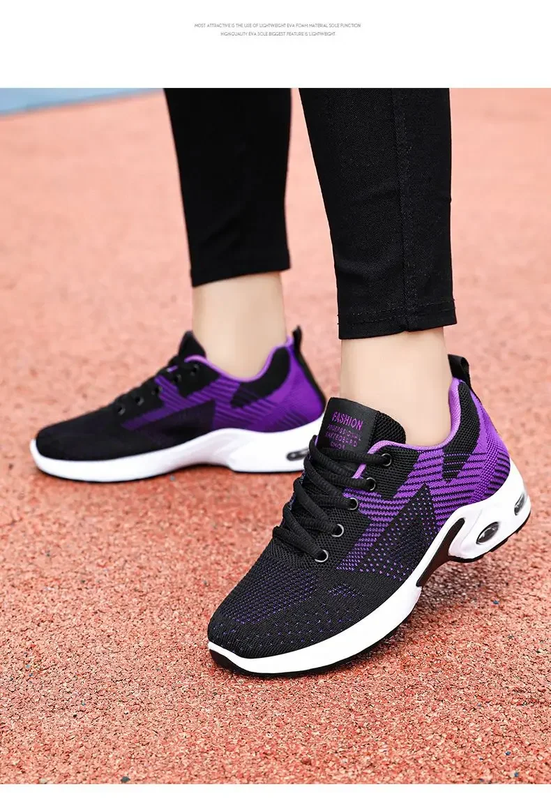 Dopamin-Sneaker für Damen, Sommer, rutschfest, weiche Sohle, atmungsaktiv, Freizeitschuhe, Laufschuhe, leichte Reiseschuhe, Tanzen – Detail 6