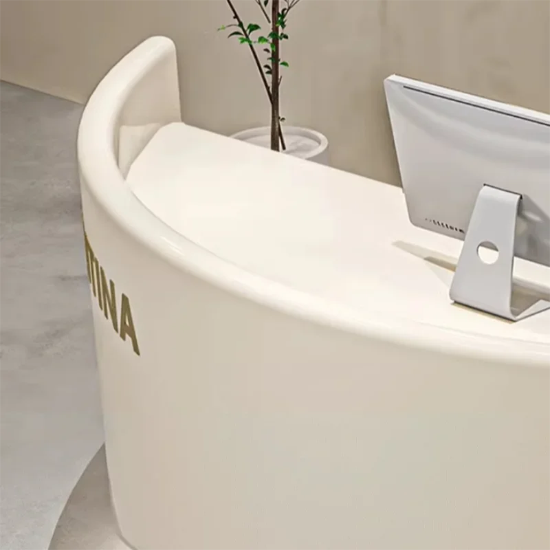 Italian Style Simplicity Reception Desks High-end Nail Salon Beauty Salon Reception Desks Designer Office Furniture Recepce HBRD