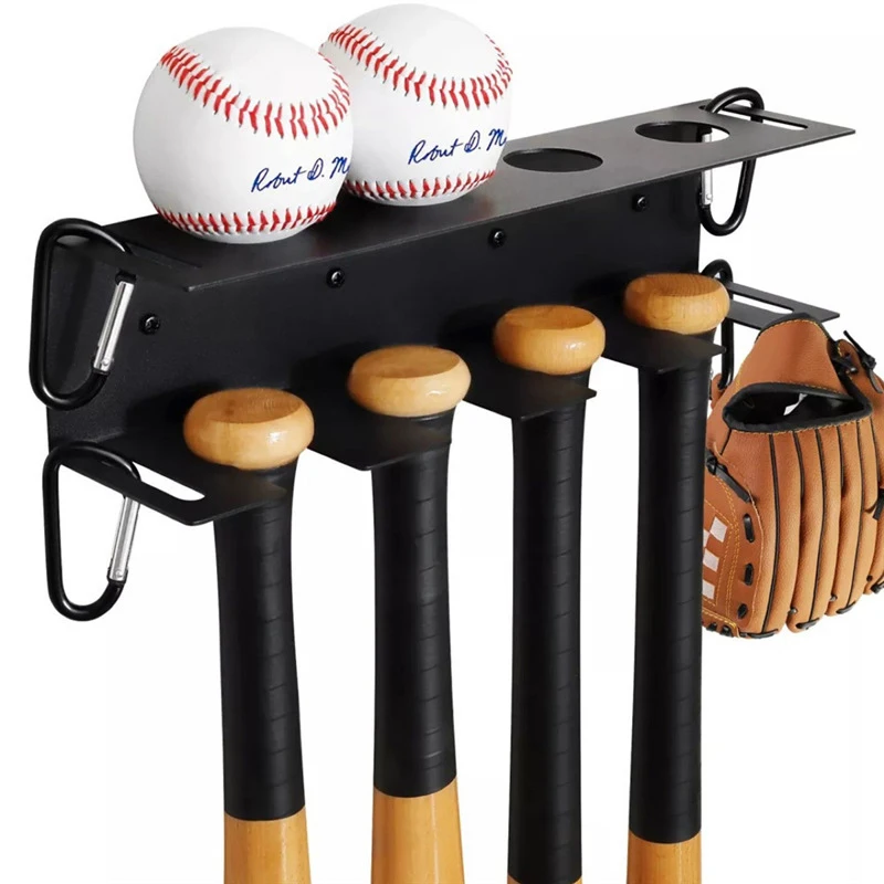 

Metal bat storage rack Wall mounted creative baseball display rack Simple bat holder Baseball holder Display Stand