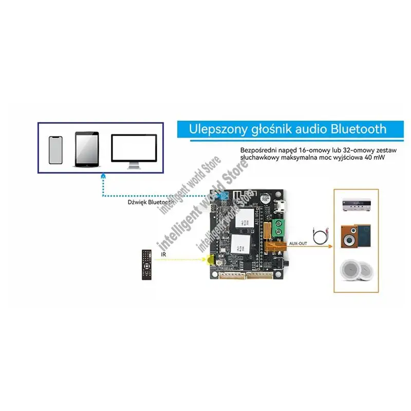 2X WB05 Wifi 및 Bluetooth 5.0 Bluetooth 모듈 I2S 아날로그 출력 보드 ESS9023 Airplay DLNA Wifi Audio-ABWO 포함