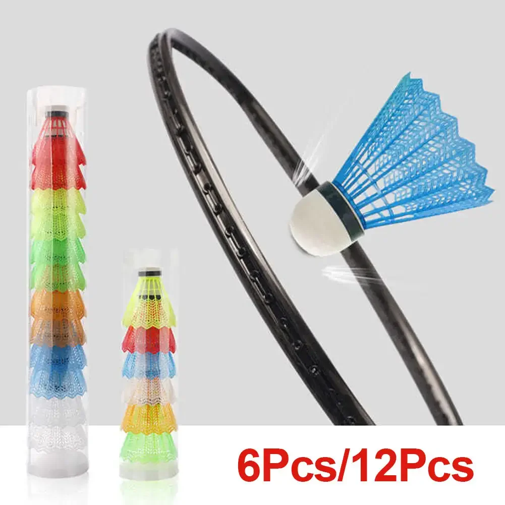 6/12Pcs Colorful Shuttlecocks Badminton Foam Balls Leisure Sport Games Windproof Shuttlecock Ball Training Accessories