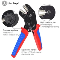 Kit de pinces SN-58B pour outil de sertissage à cliquet, pour bornes XH2.54/DuPont2.54/2.8/4.8/6.3/non isolées/ferrule (0.25-1.5mm 2) 23-16AWG 4