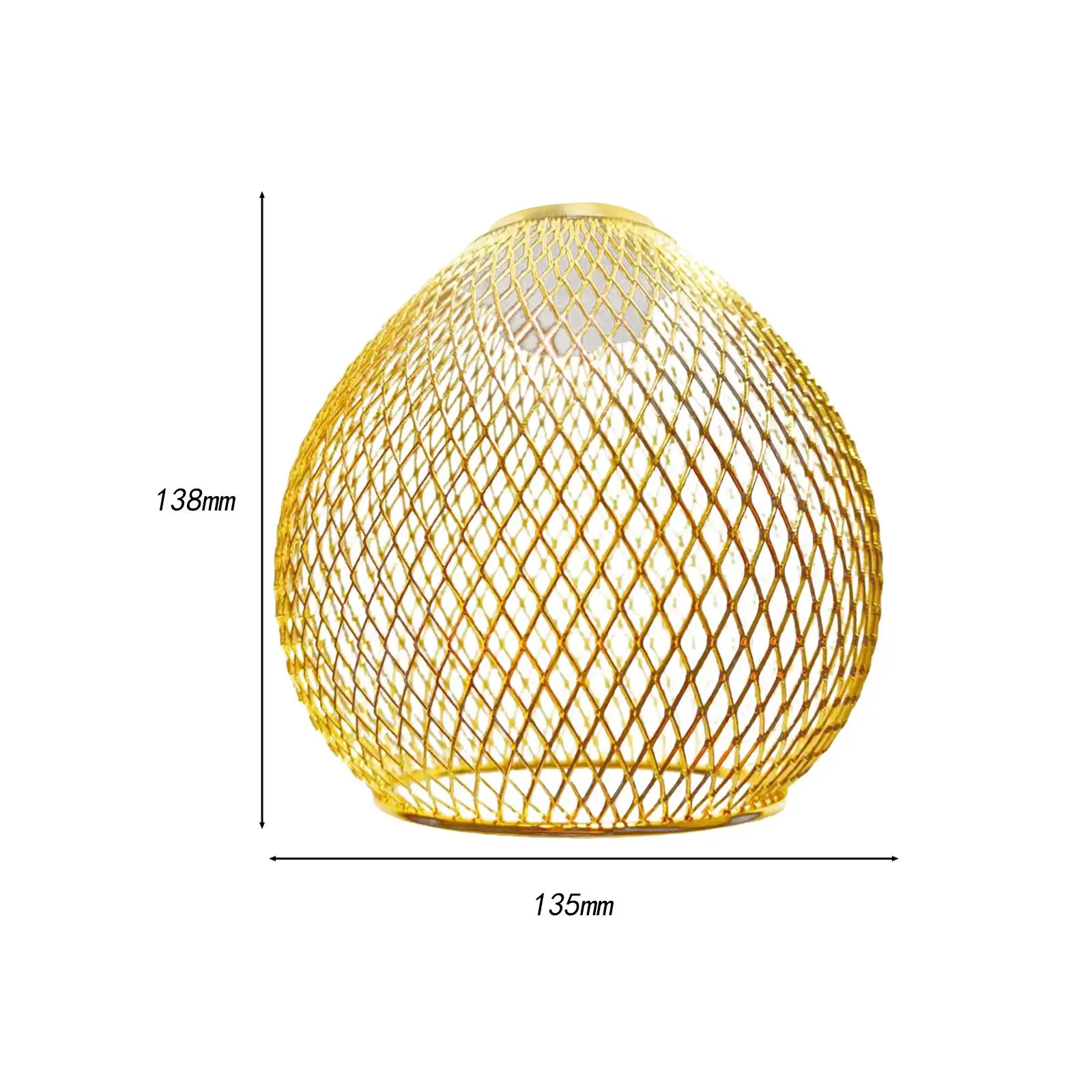 Mesh Pendant Lamp Shade Fixtures Decorative Replacement Iron Wire Lampshade for Dining Room Cafe Kitchen Bedroom Coffee Shop