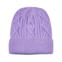 Hat Winter Women Angora Knit Beanie Warm Autumn Skiing Accessory For Outdoor Cap 2
