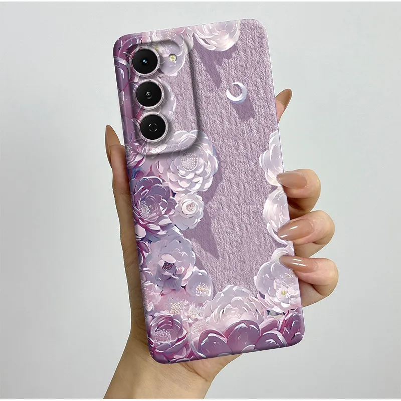 Aesthetic Flowers Slim Liquid Silicone Phone Case - Anti-Drop Protective Soft Cover