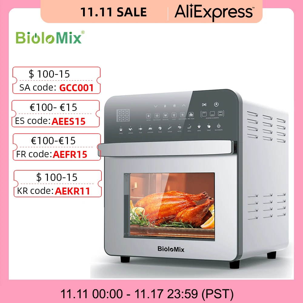 BioloMix 7L 12L 15L Air Fryer Multifunctional Countertop Oven