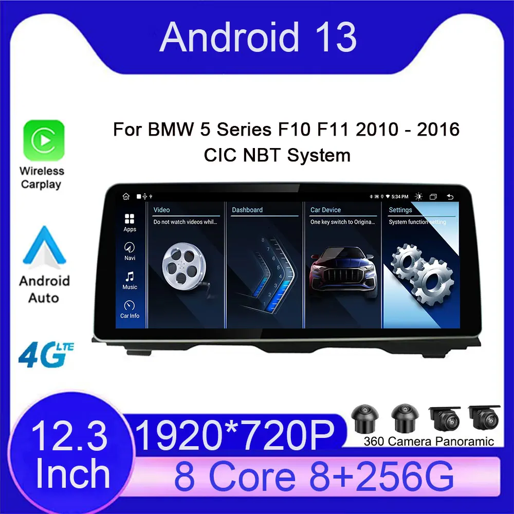 

12,3 ''для BMW X3 F25 X4 F26 2011 - 2017 CIC система NBT x P Android 13 авто мультимедийный плеер Carplay радио GPS навигация