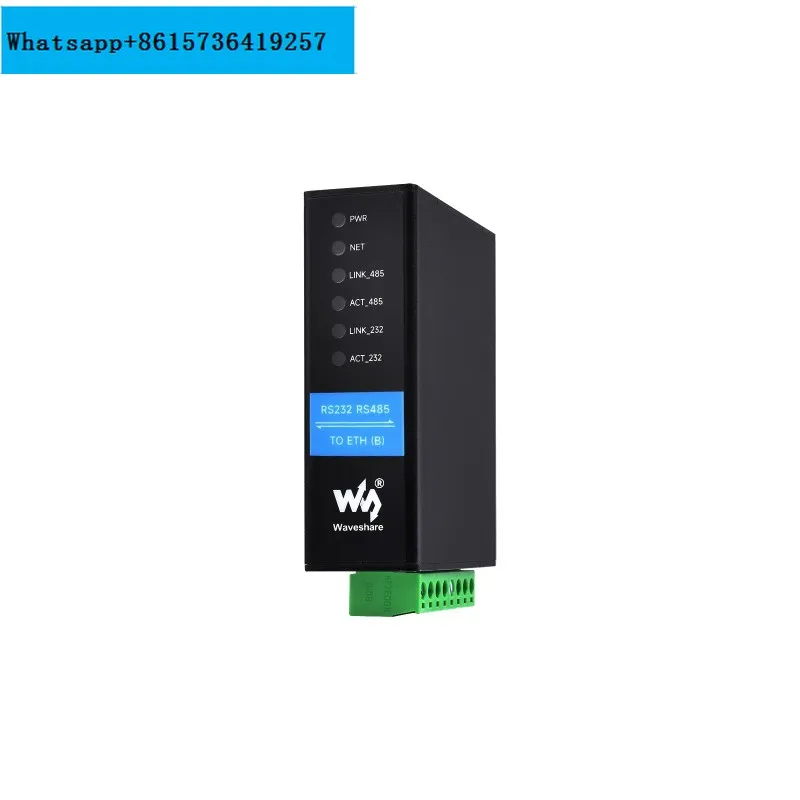 

Din Rail RS232 RS485 to RJ45 Ethernet Serial Server modbus gateway PoE optional Dual Channels Operation, Dual Ethernet Ports