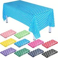 Waterproof And Oil-Proof Polka Dot Disposable Rectangular Tablecloth Peva Material Restaurant Hotel Tablecloth For Home Party 1