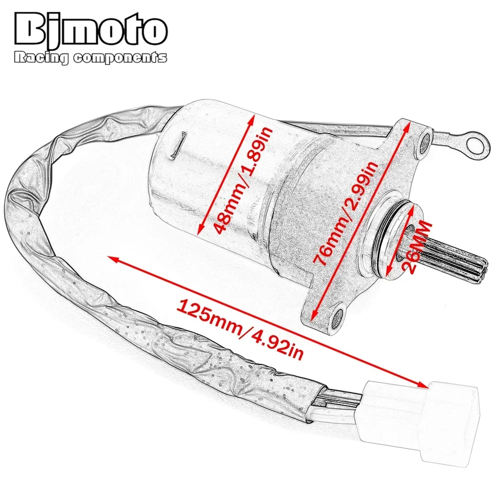 Starter Motor For Yamaha VP125 YP125 YP125R XC50 XF50 YN50 BX50 BX50N BX50S X-MAX XMAX 1B9-H1800-00