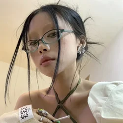 2023 New Japanese Korean Retro Small Oval Eyeglass Frame Animation Cosplay Women Anti blue light Glasses Optical Myopia Glasses