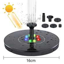  Floating Solar Fountain Garden Waterfall Fountain Pool Pond Bird Bath Solar Powered Fountain Water Pump Yard Decor With 6Nozzles 
