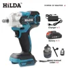 HILDA 18V Rechargeable Electric Impact Wrench 1/2 Socket Wrench for Car Maintenance Impact Cordless High Power without Battery 1