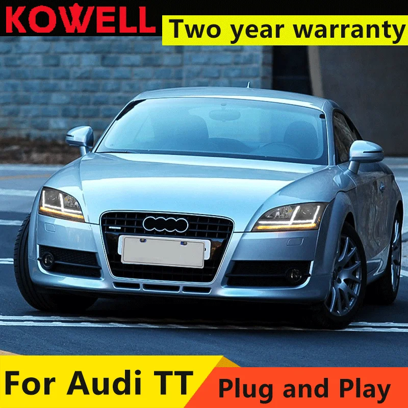 

2 PCS Auto Car Head Light Parts For Audi TT 2006-2014 TTRS LED Lamps or Xenon Headlights DRL Dual Projector FACELIFT