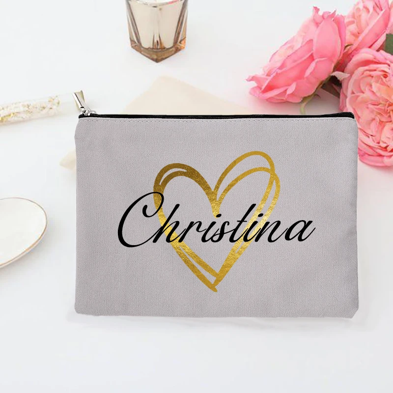 Personalized Makeup Bag Bridesmaid, Wedding Customized Pouch