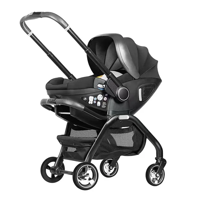 Poussette bébé 3 en 1 avec couffin, poussette de poche pliable bidirectionnelle, marcheur pour bébé, vente en gros 1