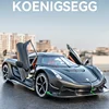 Diecast 1:24 Scale jesko Sport Car Model Metal Casting Toys Vehicles Sound Light Collective Home Decor Kids Boys Voiture 4