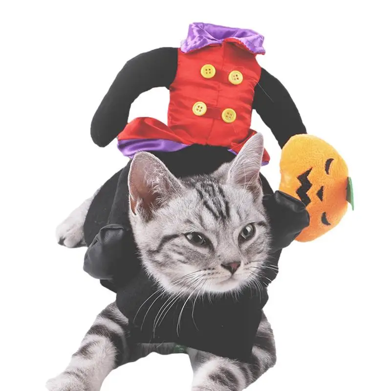 

Halloween Pet Pumpkin Costume Cat Clothe Halloween Party For Small Dog Cat Cosplay Accessory Halloween Carnival Funny Pet Clothe