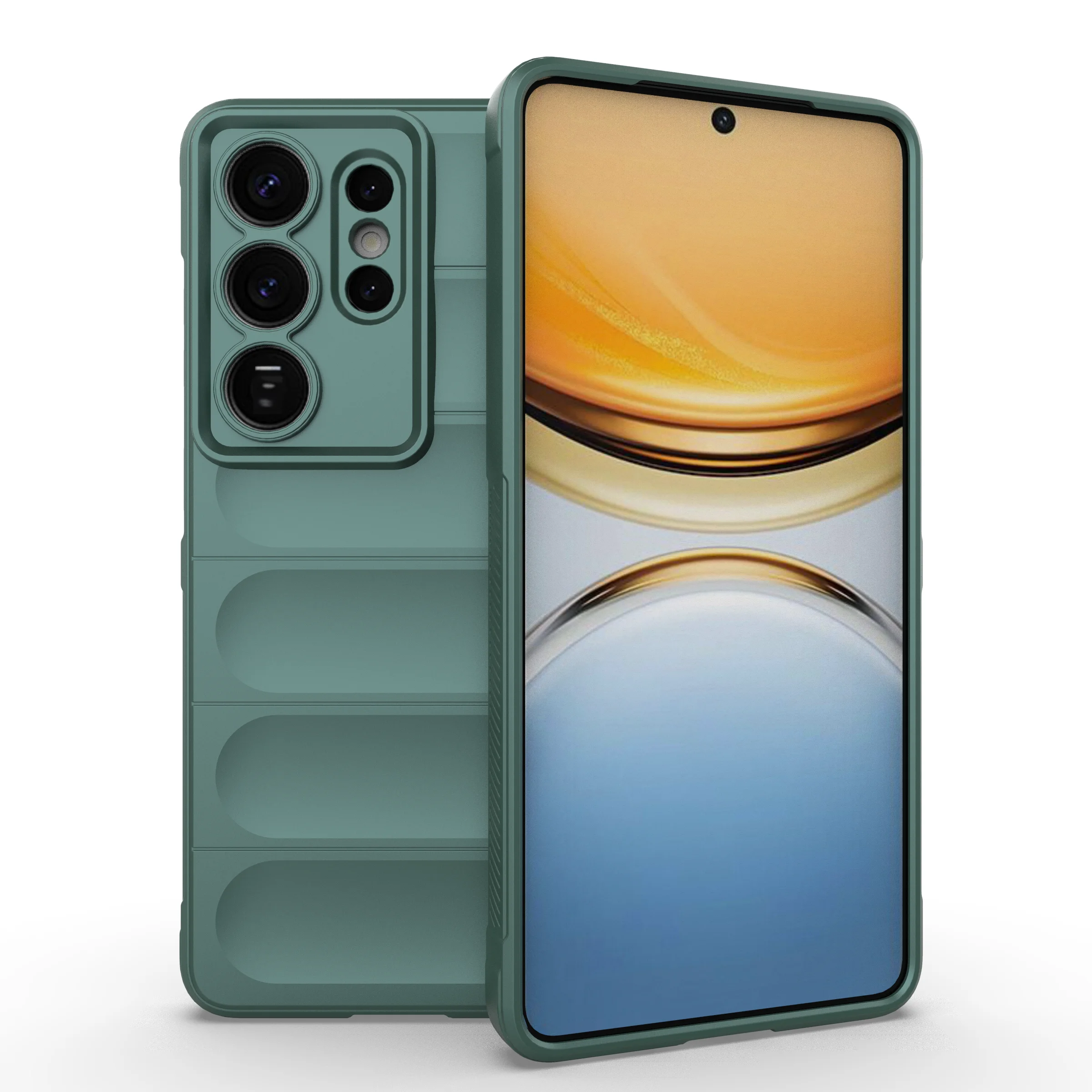 Luxury Wave Design Silicone Shockproof Bumper Case