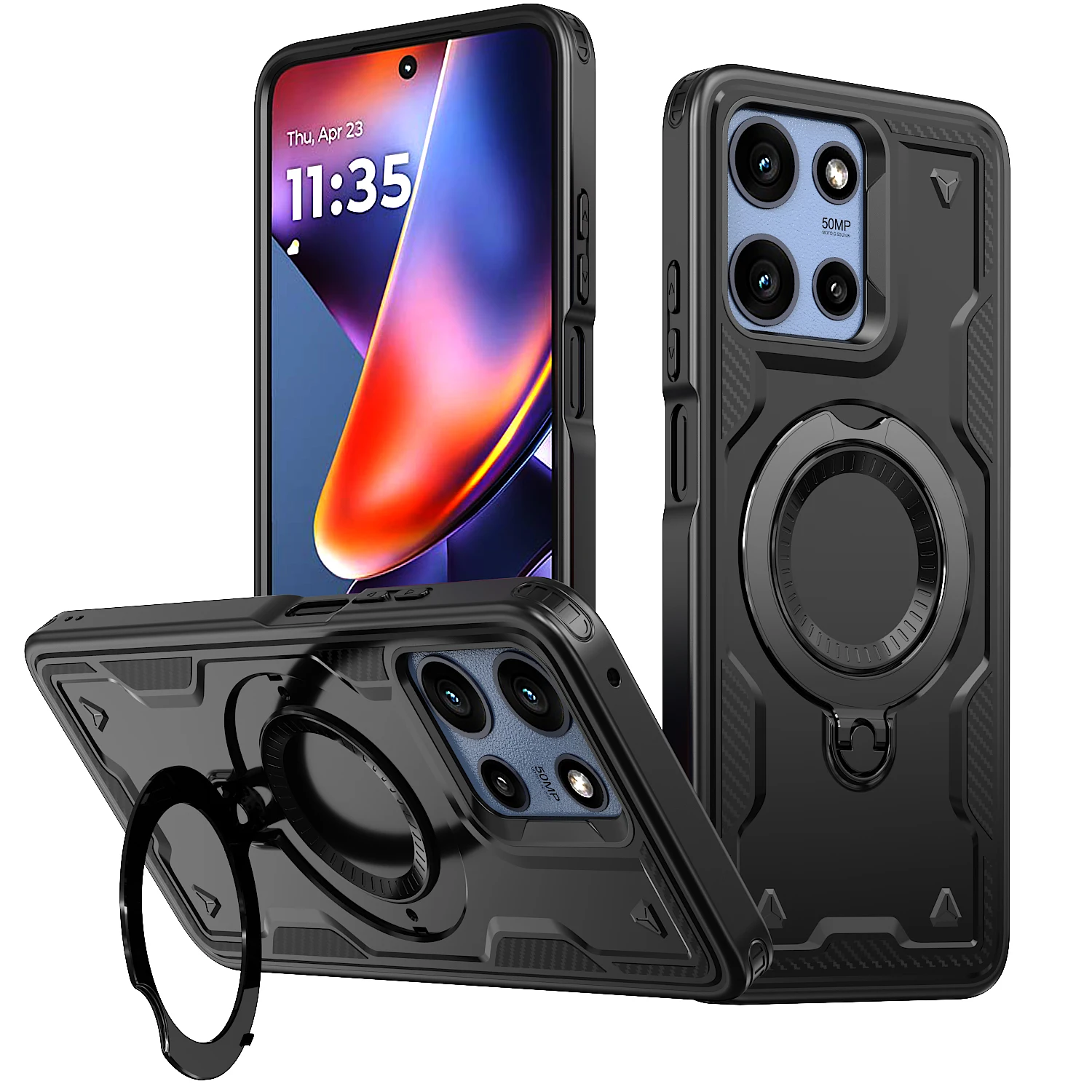 Fold Stand Armor Magnetic Shockproof Phone Case