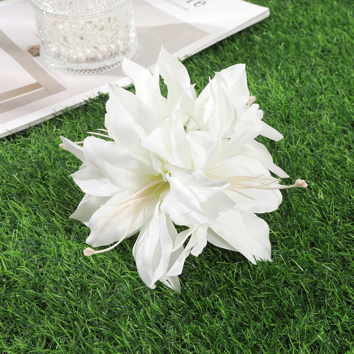 Awaytr Lilienblüten Haarklammer Mit Blättern Blumenschmuck_voghion.com