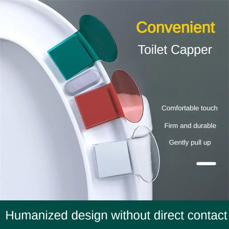 Handle Toilet Handle Lid Flip Toilet Cover Flap Lifting Device Portable Toilet Lid No Dirty Hand Toilet Flap