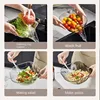 Kitchen Drain Basket Rice Sieve Colander Basket Plastic Strainer Basket Transparent Fruit Vegetable Drain Bowl Kitchen Tools 3